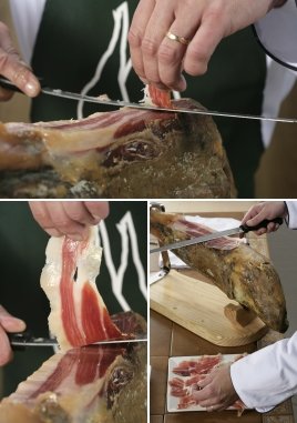 Comment couper un jambon ibérique en tranches