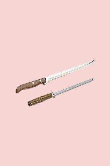 Couteau à jambon, et aiguiseur