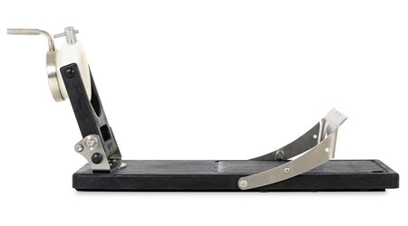 Support à jambon Jamotec JP Luxe vu de côté avec l'étrier en position ouverte