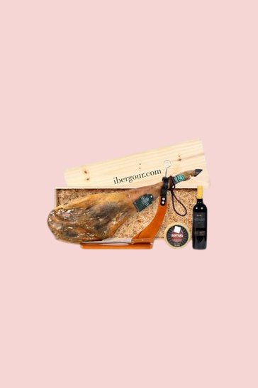 Panier avec jambon pata negra Valladolid (réf. 11J03)