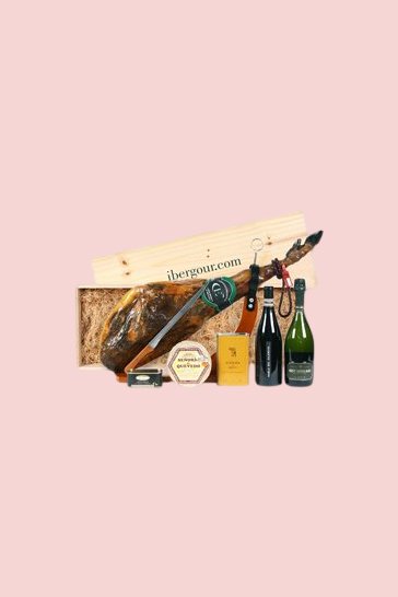 Panier avec jambon pata negra Anoia (réf. 11J04)
