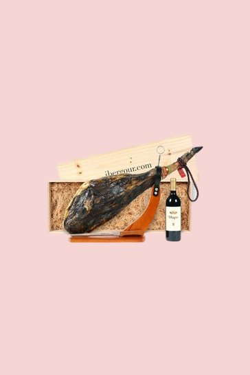 Panier avec jambon pata negra Haro (réf. 11J05)
