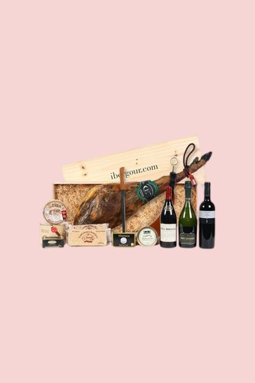 Panier avec jambon pata negra Burgos (réf. 11J10)