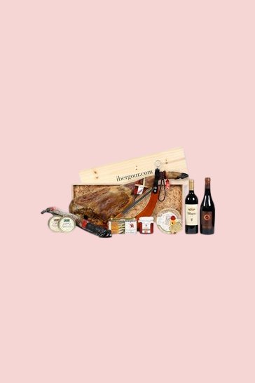 Panier avec jambon pata negra Zamora (réf. 11J11)