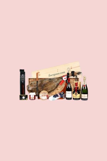 Panier avec jambon pata negra Chandon (réf. 11J13)