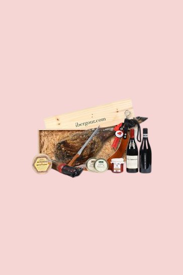Panier avec épaule de jambon pata negra Habla (réf. 11P04)