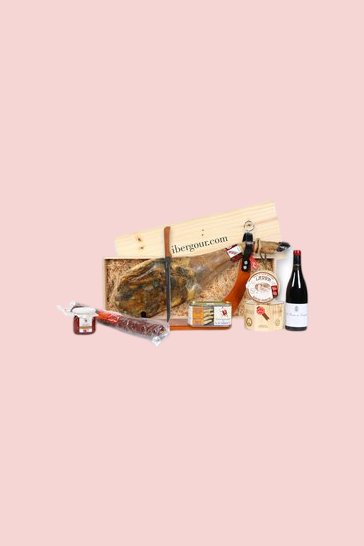 Panier avec épaule de jambon pata negra Valtuille (réf. 11P08)