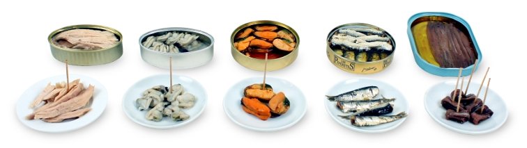 Conserves de fruits de mer et de poisson