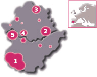 Principales zones d'élaboration du jambon ibérique en Estrémadure