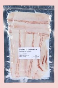 Lard ibérique de bellota Pata Negra en tranches