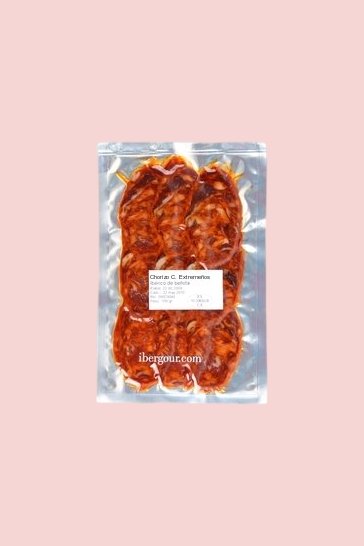 Chorizo ibérique de bellota d'Estrémadure en tranches